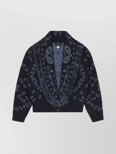 ALANUI FRINGE DETAILING BOMBER JACQUARD BANDANA