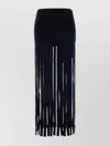 Alanui Fringe Detailing High Waist Midi Length Skirt