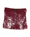 Alanui Fringe Mini Skirt In Red