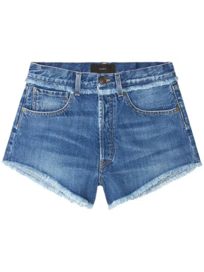 ALANUI FRINGED DENIM SHORTS