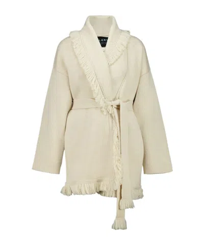 Alanui Fringed Finest Coat In Neutral