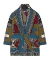 Alanui Grunge Anthem Cardigan In Animal Print