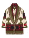 Alanui Fringed Trim Cardigan In Multi