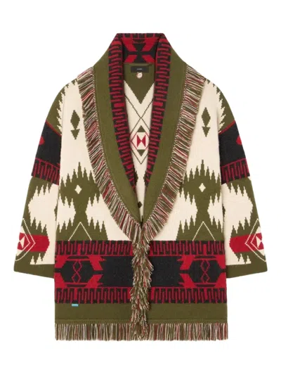 Alanui Fringed Trim Cardigan In Multi