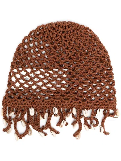 Alanui Fringes Hat In Brown