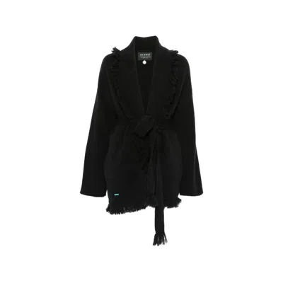 Alanui Fringe-trimmed Cashmere And Silk Cardigan In Black