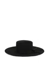 Alanui Gaucho Ribbon-bow Wool Hat In Black