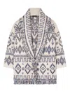 Alanui Wool Cardigan With Belted Waist And Fringe In White