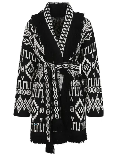 Alanui Geometric Patterned Virgin Wool And Cotton Cardigan