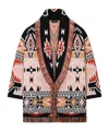 Alanui Geometric Roots Cardigan With Vibrant Fringe Trims In Multicolor
