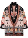 Alanui Geometric Roots Cardigan With Vibrant Fringe Trims