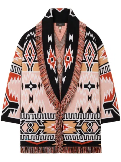 ALANUI ALANUI GEOMETRIC ROOTS WOOL CARDIGAN