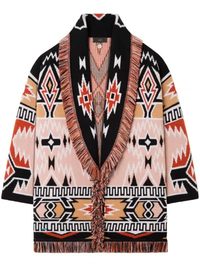 ALANUI ALANUI GEOMETRIC ROOTS WOOL CARDIGAN