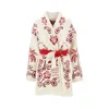 Alanui 'glimpse Of Eden' Cashmere-blend Cardigan In White