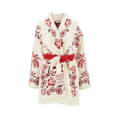 Alanui 'glimpse Of Eden' Cashmere-blend Cardigan In White