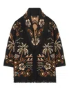 Alanui Glimpse Of Eden Wool And Cashmere Cardigan In Black