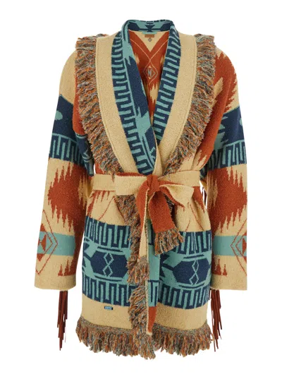 Alanui Golden Dusk Cardigan In Multi