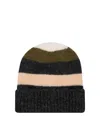Alanui Striped Beanie Featuring Folded Cuff In Black