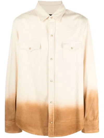 ALANUI GRADIENT-EFFECT COTTON DENIM SHIRT