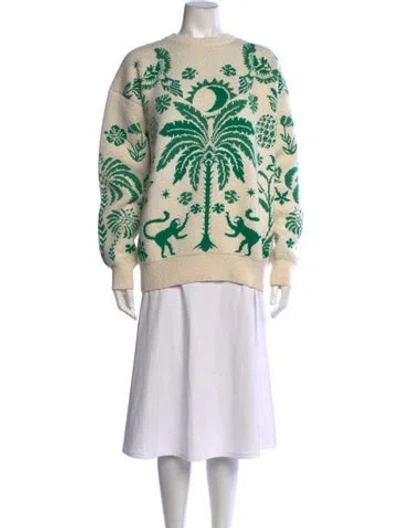 Pre-owned Alanui Graphic Print Crew Neck Sweater In Multicolor