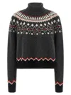 Alanui Grey Sweet Winter Turtleneck Sweater In Gray