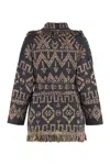 Alanui Fringe Detailing Wool Blend Cardigan In Multi