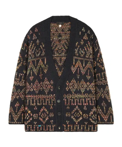 ALANUI GRUNGE BEAT PATTERNED CARDIGAN