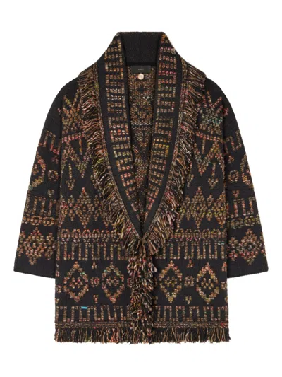 ALANUI ALANUI GRUNGE BEAT WOOL CARDIGAN