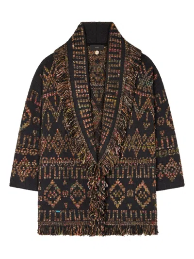 ALANUI ALANUI GRUNGE BEAT WOOL CARDIGAN