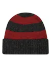 Alanui Multicolor Knitted Hat With Ribbed Cuff In Black