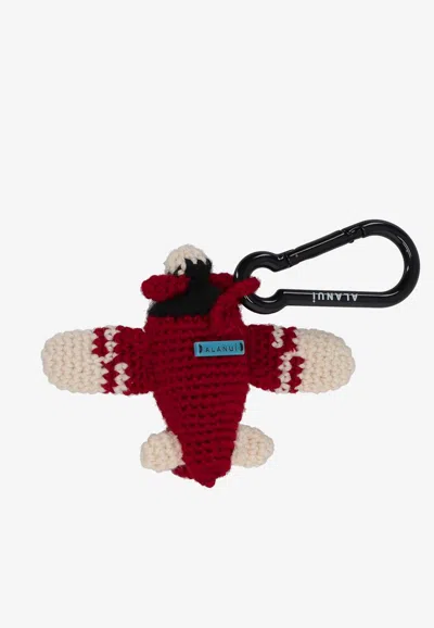 Alanui Handmade Plane Crochet Key-ring In Multicolor