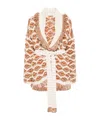 Alanui Hawa Mahal Patterned-intarsia Cardigan In Nude