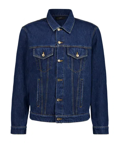 Alanui Hawaii Embroidered Denim Jacket In Blue