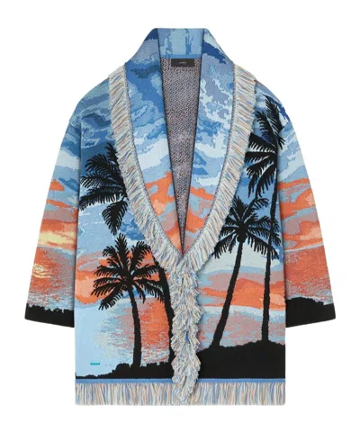 Alanui Hawaiian Sunset Cardigan In Blue
