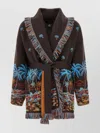 Alanui The Tale Of A Hawaiian Cashmere Cardigan In Brown