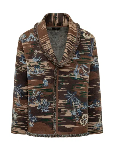 Alanui Hawaii-inspired Cardigan In Brown Multi