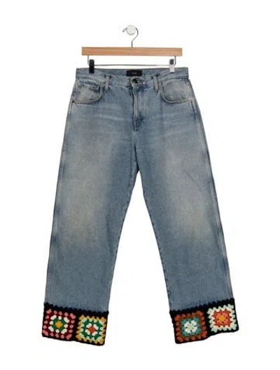 Pre-owned Alanui High-rise Straight Leg Jeans In Blue
