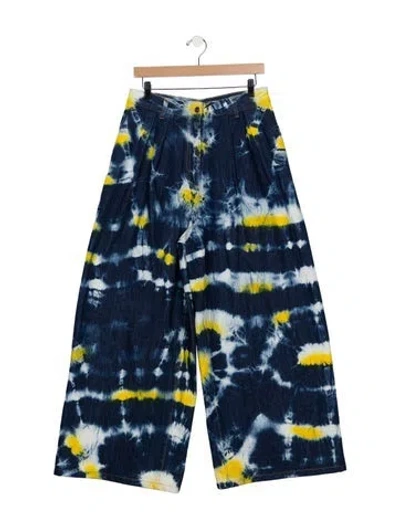 Pre-owned Alanui High-rise Wide Leg Jeans In Blue