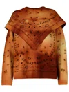 Alanui 'hues' Brown Virgin Wool Sweater In Brown