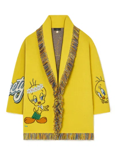 Alanui Hula Tweety Cardigan Yellow/multicolor