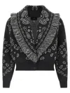 Alanui Icon Bomber Cardigan In Black