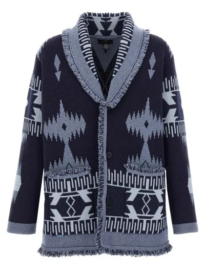 Alanui Blue Icon Cardigan In Multi