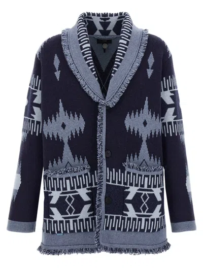 Alanui Icon Cardigan In Blue