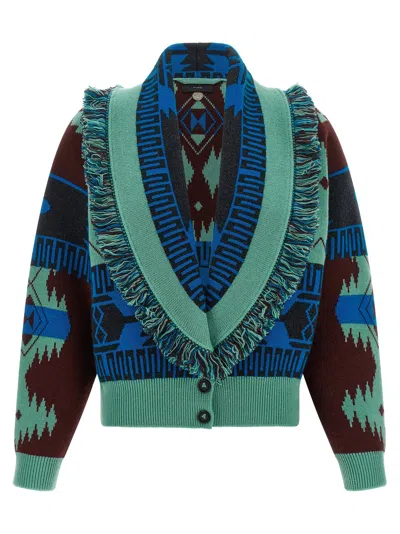 Alanui Icon Cardigan In Green