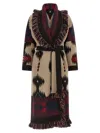 Alanui Icon Belted Coat Fringe Warm Design In Multi