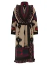 Alanui Icon Belted Coat Fringe Warm Design In Black