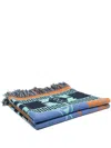 Alanui Icon-jacquard Blanket (210cm X 120cm) In Blau