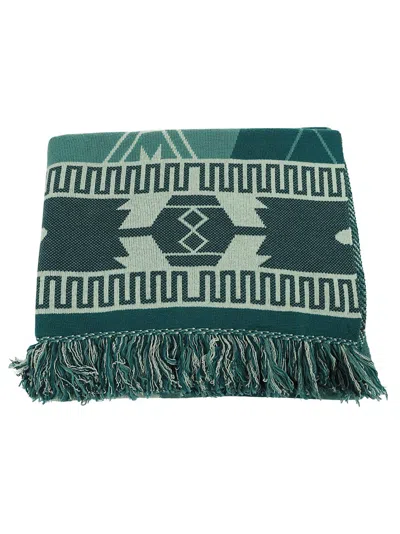 Alanui Icon Jacquard Blanket In Green