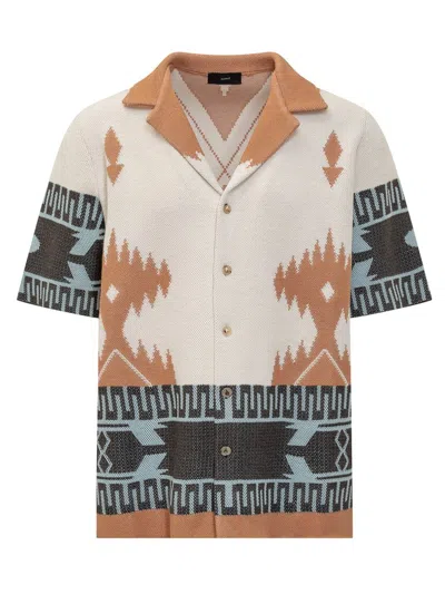 Alanui Icon Jacquard Buttoned Shirt In Multi