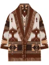 Alanui Icon Jacquard Cardigan In Braun